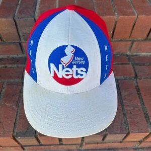 New Jersey Nets Reebok NBA Hardwood Classics fitted hat featuring the 1990s logo